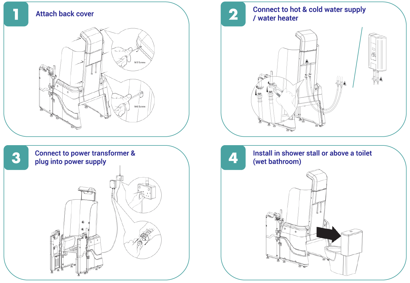 Sit and Shower Installation